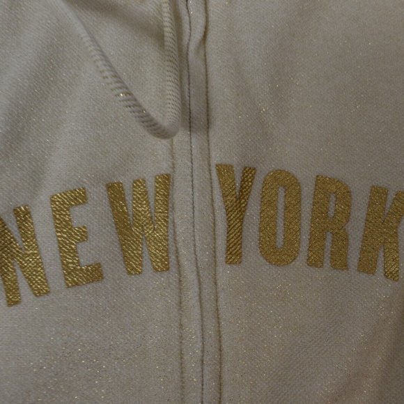 All-Sport Couture Womens NFL New York Giants Play Action Cream Hoodie New - Picture 7 of 9